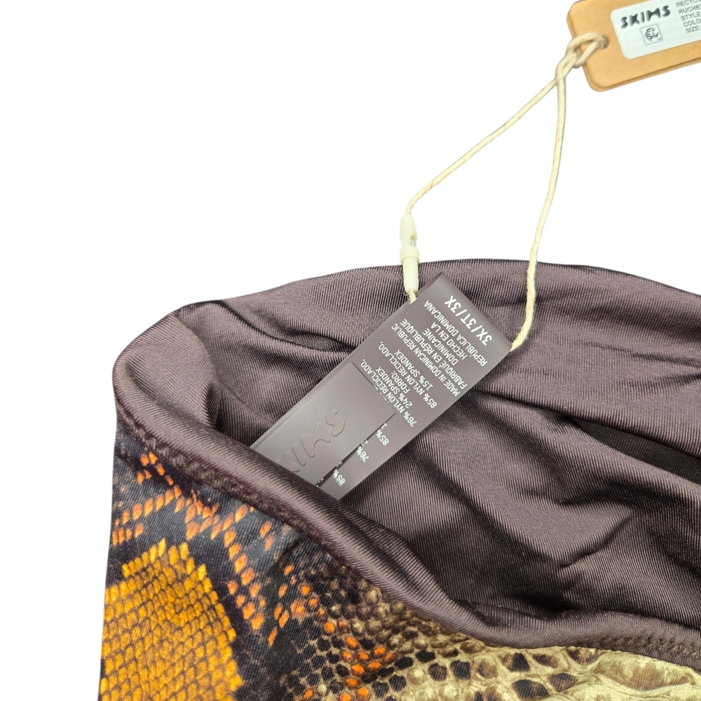 Skims Swim Brown Dessert Snake Print Bikini Halter Top! - Picture 5 of 6